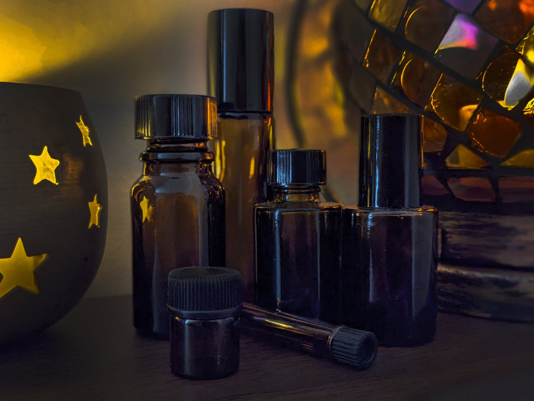 New Amber Glass Bottles